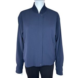 Athleta Navy Endless Bomber Jacket M
